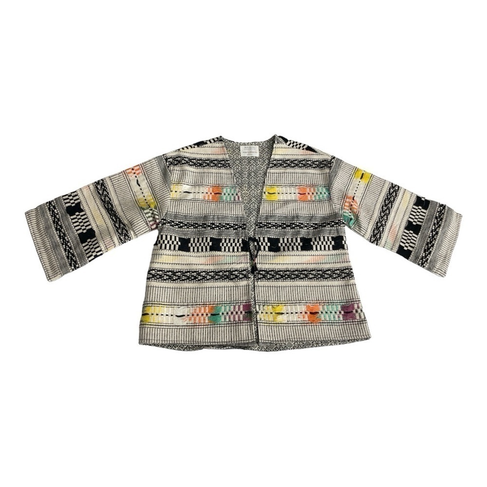 Zara Girls Ethnic Boho Woven Textile Jacket Sz 11/12 - Picture 6 of 14